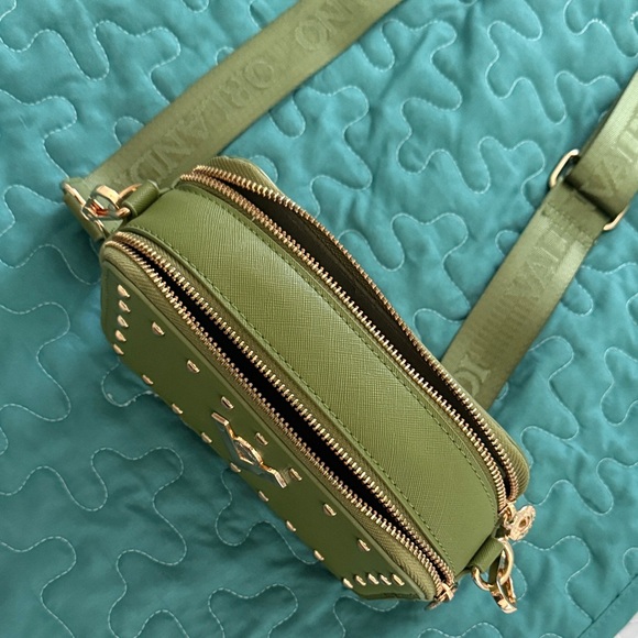 Valentino Green Crossbody Bag with Gold Studs - Picture 5 of 8